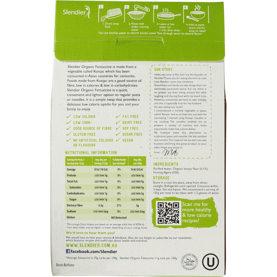 Slendier Slim Prepacked Meal Fettuccine 400g