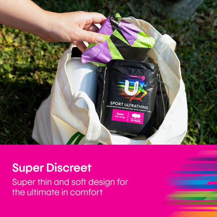 U By Kotex Sport Pads Super With Wings