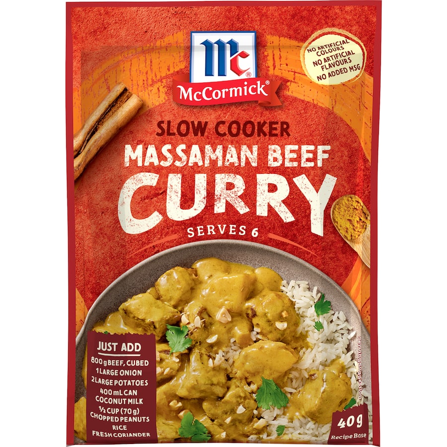 Mccormick Slow Cookers Recipe Base Massaman Coconut Beef Sachet 40g