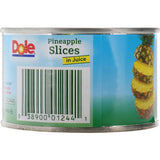 Dole Tropical Pineapple Slices in juice, perfect for desserts, smoothies, and healthy snacks with vibrant flavor.