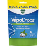 Vicks Vaponaturals Lozenges Original Menthol, soothing menthol-infused lozenges for throat irritation and cough relief.