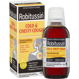 Robitussin Cough Medicine for fast relief from chest congestion and stubborn coughs, suitable for adults and children over 12.