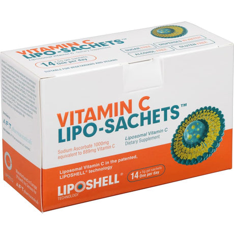 Lipo-sachet Vitamin C in convenient sachets for superior absorption, supporting immunity and skin health on the go.