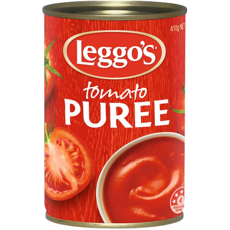 Leggo's Tomato Puree offers smooth, rich tomato flavor from premium, ripe tomatoes, perfect for enhancing diverse recipes.