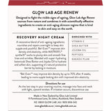 Glow Lab Age Renew Night Cream Recovery enhances skin elasticity and hydrates overnight for a youthful, radiant complexion.