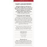 Glow Lab Age Renew Eye Serum Firming, an advanced formula to reduce under-eye bags, dark circles, and fine lines.