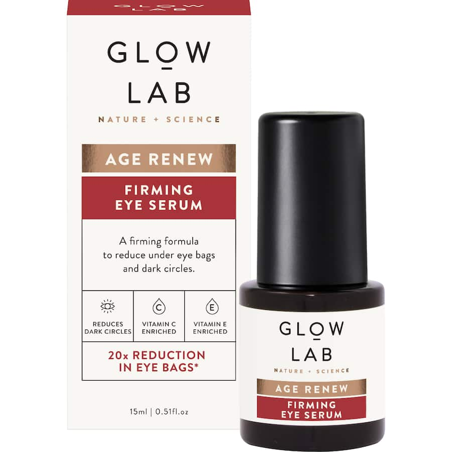 Glow Lab Age Renew Eye Serum Firming: lightweight serum with hydrating ingredients that reduces dark circles and firms the eye area.