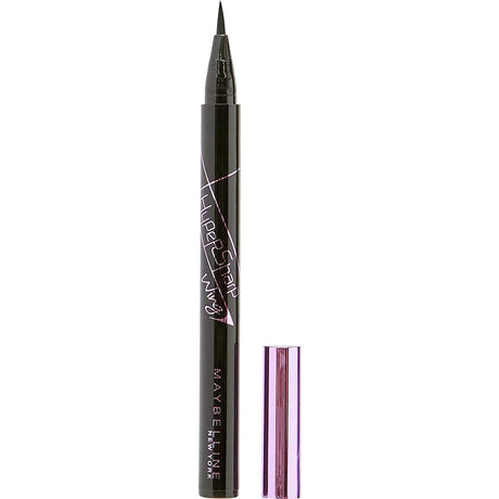 Maybelline Hypersharp Wing Eyeliner in Black with ultra-fine tip for precise, long-lasting winged looks.