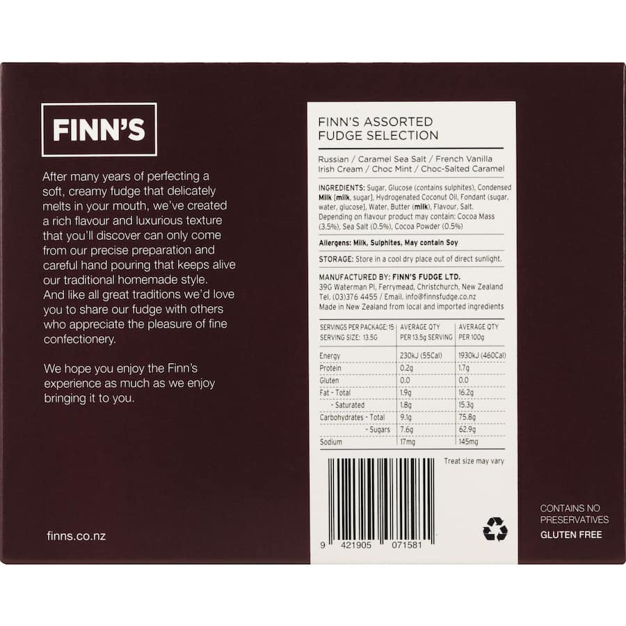 Assorted gourmet chocolates from Finns, featuring truffles, pralines, and dark chocolate in elegant packaging.