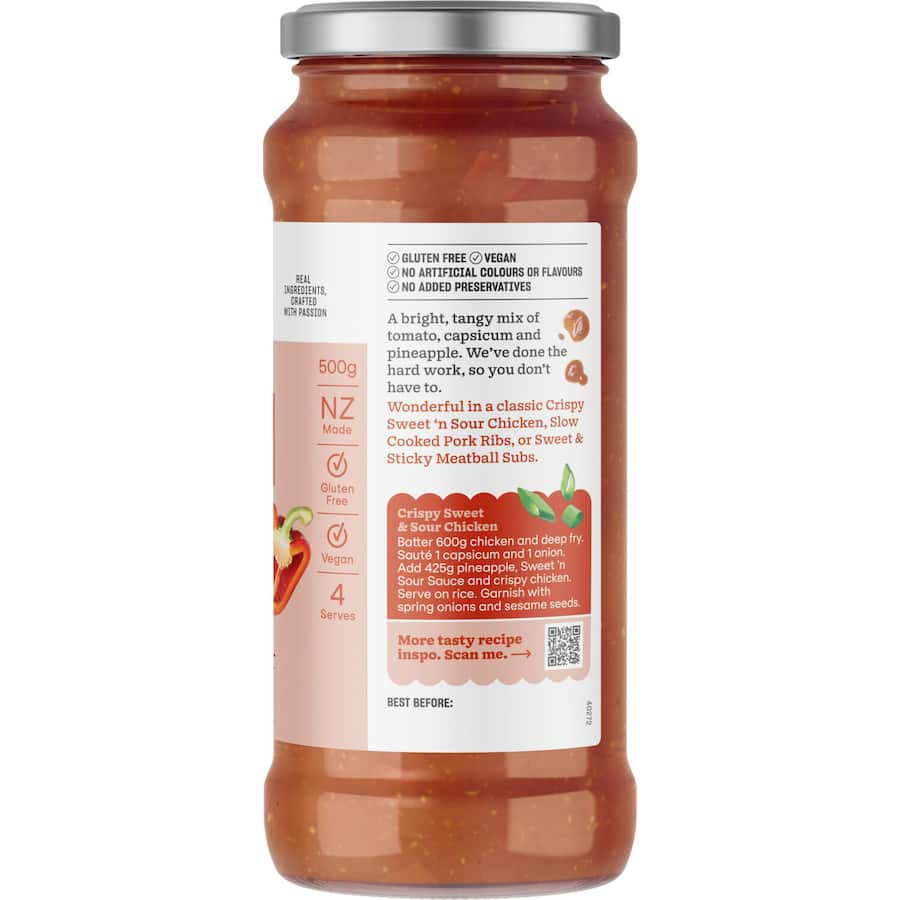 Barkers Meal Base Sweet 'N' Sticky sauce jar, perfect for easy, flavorful meals like stir-fries and BBQ marinades. Gluten-free and vegan-friendly.