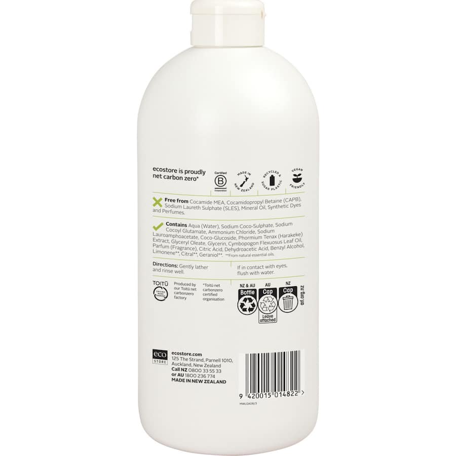 Ecostore Hand Wash Lemongrass Refill 850mL