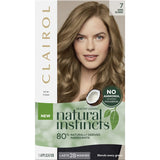 Clairol Natural Instincts 7 Dark Blonde: Semi-permanent hair dye with 80% natural ingredients, enriching color in 20 minutes.