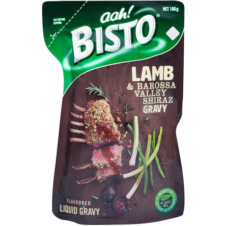 Bisto Gravy Lamb & Barossa Valley Shiraz, a gluten-free, rich tomato-based sauce perfect for enhancing lamb dishes.