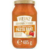 Heinz [Seriously] Good Pasta Bake Sauce combines rich tomato and creamy cheese for quick, delicious pasta bakes.