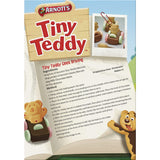 Half chocolate-coated teddy-shaped biscuits by Arnotts, perfect for snacks, lunchboxes, and sharing delightful moments.