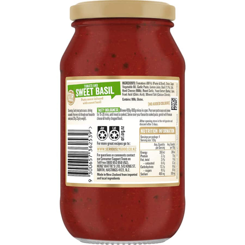 Heinz [Seriously] Good Pasta Sauce Tomato & Sweet Basil