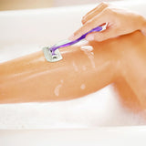 BIC Soleil Sensitive Disposable Razors in a pack of 3, designed for smooth, gentle shaving on sensitive skin with aloe vera and flexible blades.