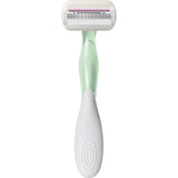 BIC Soleil Sensitive Disposable Razors with 3 flexible blades and aloe vera strip for a gentle, close shave for women.