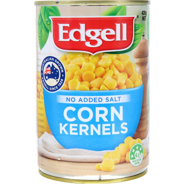 Edgell Corn Whole Kernel No Salt, versatile, nutritious corn for salads, stir-fries, and soups without added salt.