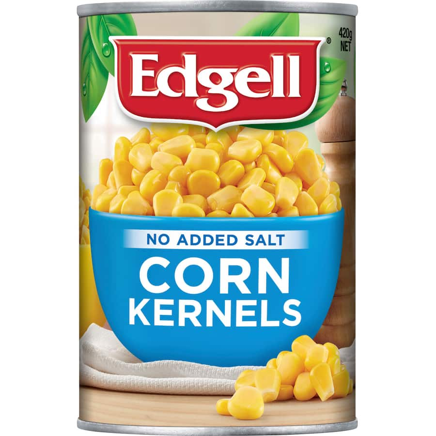 Edgell Corn Whole Kernel No Salt in a can, perfect for adding sweetness and crunch to salads, stir-fries, and more.