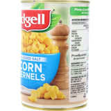 Edgell Corn Whole Kernel No Salt, nutritious and unsalted, perfect for salads, stir-fries, and healthy meal prep.