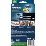 Gillette Mach 3 Turbo 3D Razor with 2 refills, featuring ultra-thin blades and a Lubrastrip for a close, comfortable shave.