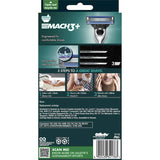 Gillette Mach3+ Razor with 2 Refills for a close, comfortable shave; features 3 blades designed for sensitive skin.