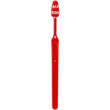 Medium toothbrush with multi-level bristles designed for effective plaque removal and gentle gum care.