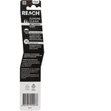 Reach Between Toothbrush Firm with multi-level bristles for deep cleaning between teeth, rounded ends for gentle gum care.