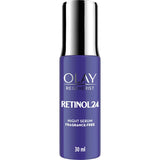 Olay Regenerist Retinol24 Night Serum for radiant, youthful skin overnight, enriched with retinol and niacinamide for 24-hour hydration.