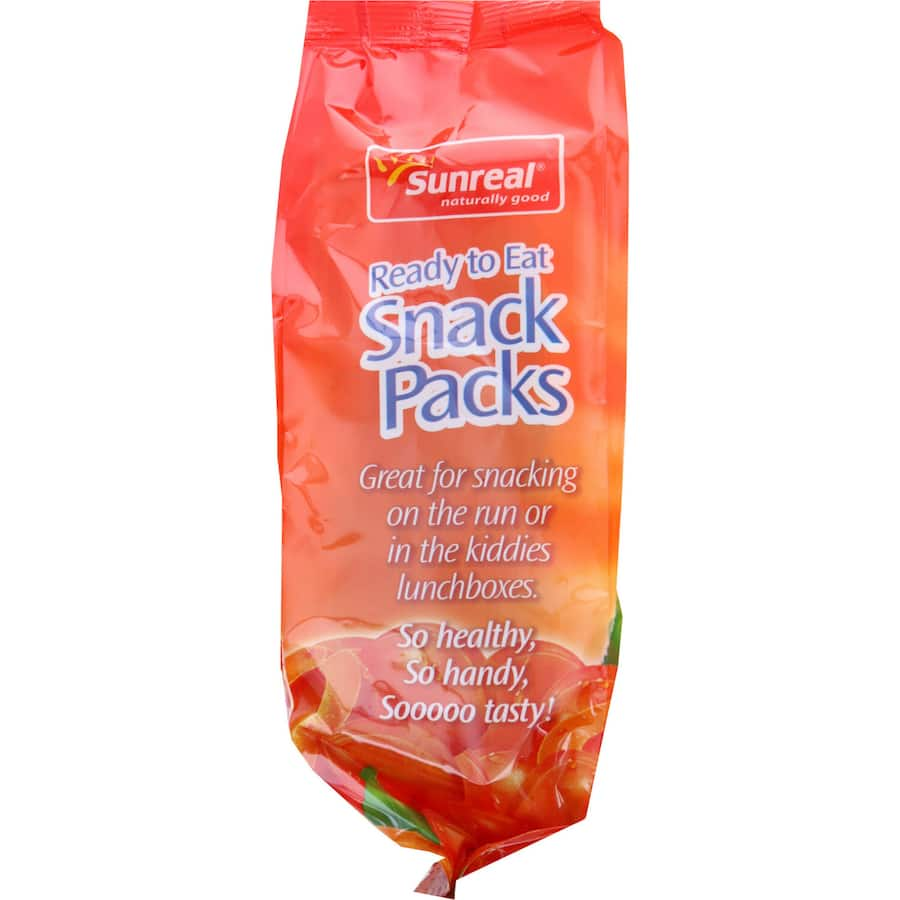 Sunreal Apricots 200g Snack Pack features sun-ripened dried apricots, nutritious and convenient for any snacking occasion.