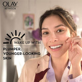 Olay Regenerist Retinol24 Night Face Cream, a rejuvenating moisturizer for youthful skin with niacinamide and retinol.