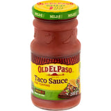 Old El Paso Mild Taco Sauce, a flavorful blend for tacos, burritos, and nachos, perfect for families and spice-sensitive palates.