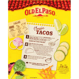 Old El Paso Taco Dinner Kit with tortillas, seasoning, and sauce for a quick, flavorful meal in 20 minutes.