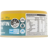 A can of Woolworths Tuna Yellowfin Chunks in Spring Water, ideal for healthy meals and packed with lean protein.