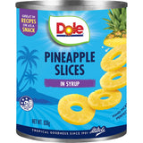 Dole Pineapple Slices In Syrup Can 836g
