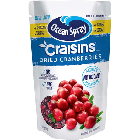 Ocean Spray Craisins: premium dried cranberries, perfect for snacking, baking, and adding flavor to meals.