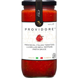 Gourmet pasta sauce with sweet tomatoes and smoky roasted red peppers, perfect for pasta and pizza.