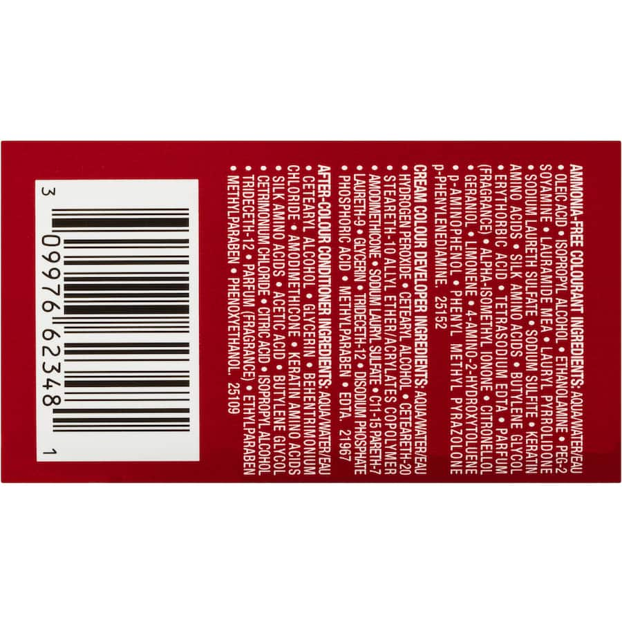 Revlon Hair Colour 48 Burgundy box showcasing vibrant, multi-dimensional hues and ammonia-free formula for healthy, shiny hair.