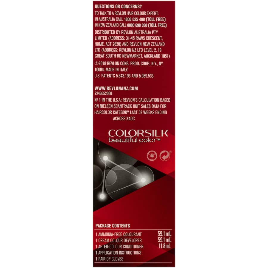 Revlon Colour Silk Hair Colour 60 in Dark Ash Blonde, offering multi-dimensional color, enriched with keratin for healthy shine.