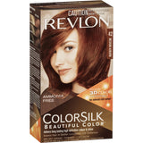 Revlon Hair Colour 42 Medium Auburn showcases vibrant multi-tonal auburn hues with keratin for healthy, shiny, and long-lasting color.