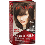 Revlon Hair Colour 32 Dark Mahogany Brown, an ammonia-free dye for vibrant, healthy hair with 100% grey coverage and nourishing formula.