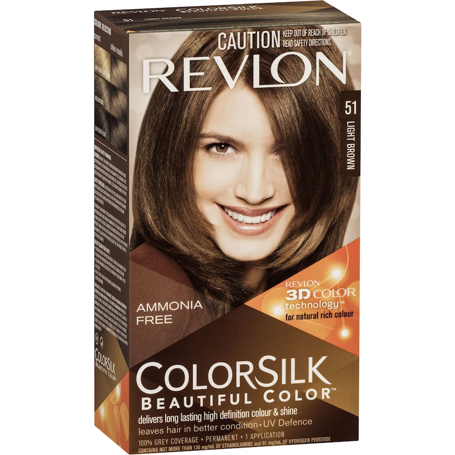 Revlon Hair Colour 51 Light Brown: Ammonia-free dye with 3D Colour Gel Technology for vibrant, multi-dimensional, nourishing color.