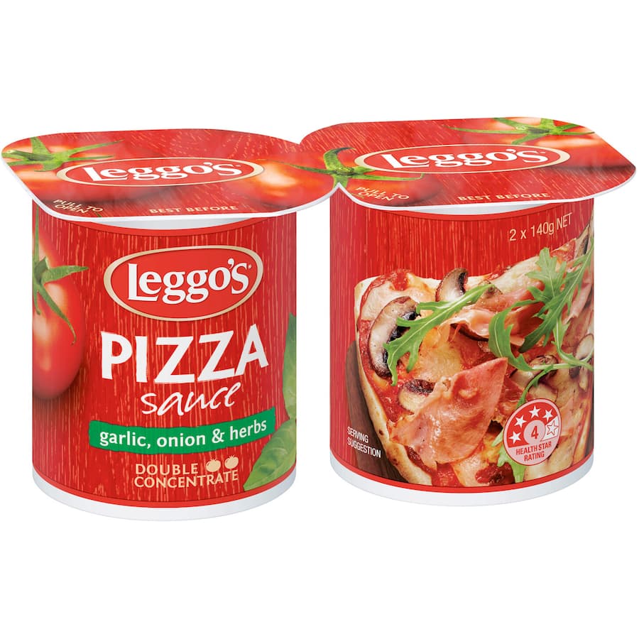 Leggo's Pizza Sauce Garlic, Onions & Herbs 2pk 2 x 140g