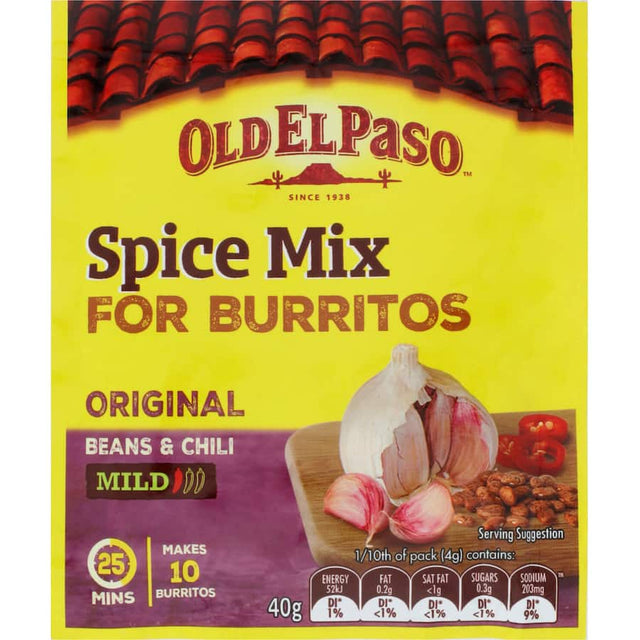 A flavorful blend of Mexican spices perfect for seasoning chicken, pork, or lamb burritos.