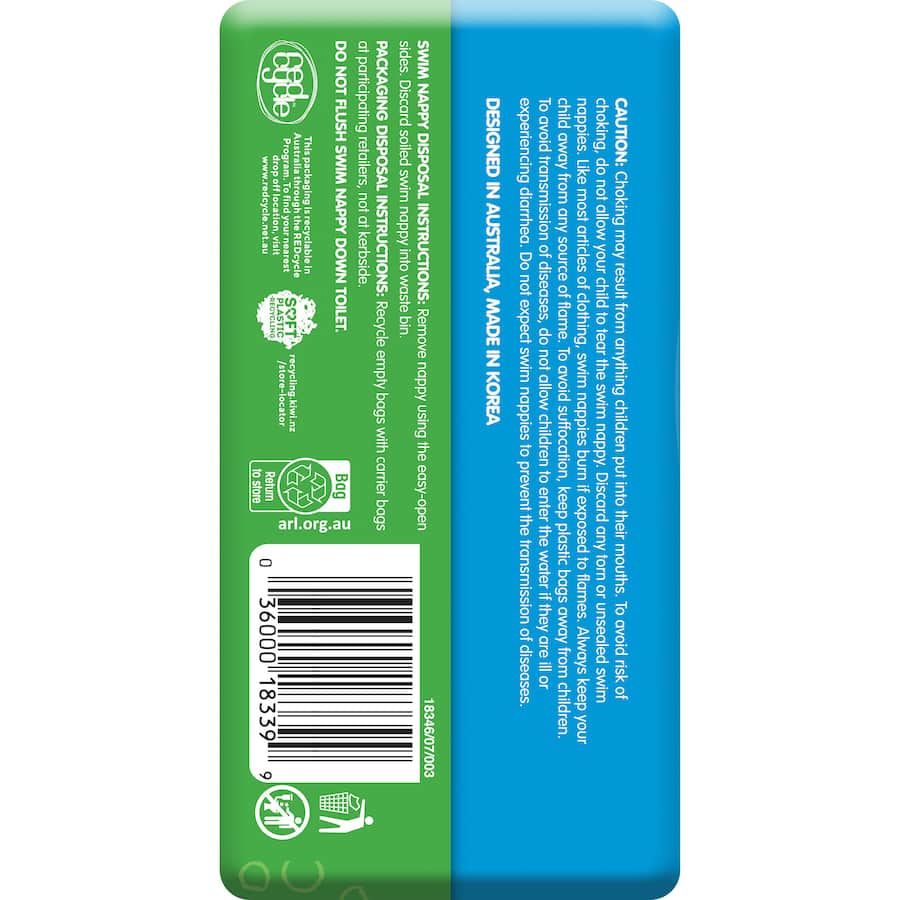 Huggies Little Swimmers Swimpants for 7-12kg with Disney Pixar Nemo design, featuring leak guards and stretchy sides for comfort.
