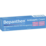 Bepanthen Antiseptic Soothing Cream, ideal for healing cuts, burns, and chafed skin while protecting and nourishing.