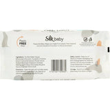 Silk Baby Wipes: eco-friendly, plastic-free, fragrance-free wipes infused with aloe vera and chamomile for sensitive skin.