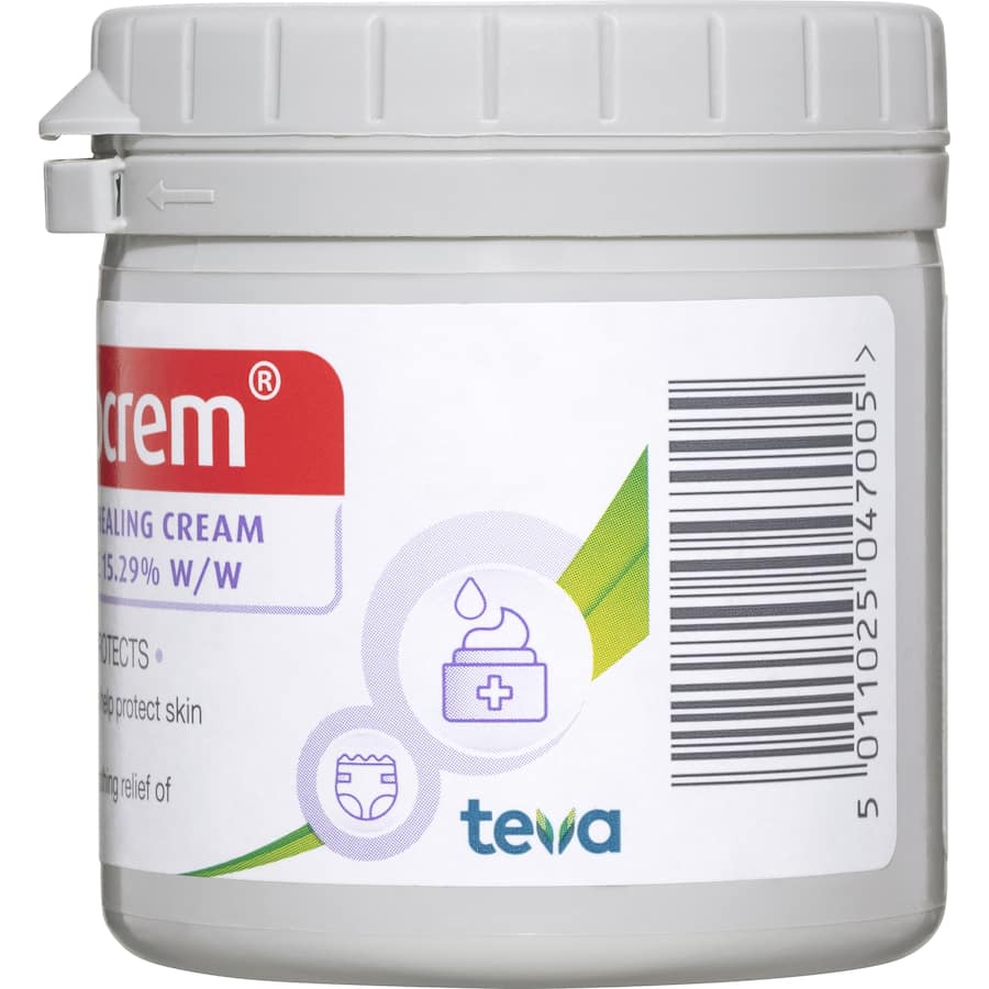 Sudocrem Healing Cream is a zinc-based solution that soothes and protects sensitive skin, ideal for nappy rash and minor irritations.