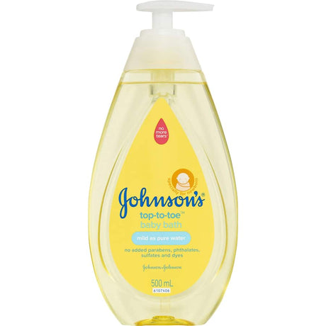 Gentle baby wash and shampoo for newborns, featuring No More Tears formula for tear-free cleansing and hypoallergenic care.